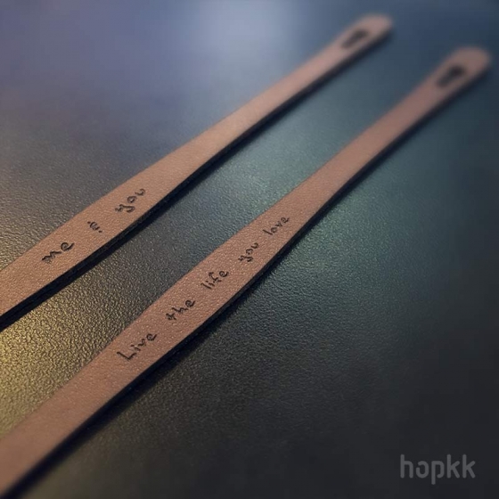Personalized Leather Bracelet - by hopkk 3
