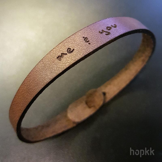 Personalized Leather Bracelet - by hopkk 0