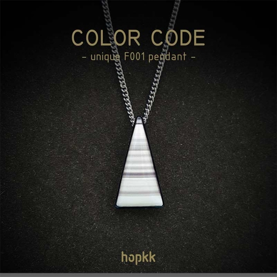 COLOR CODE white pendant - unique F001 0