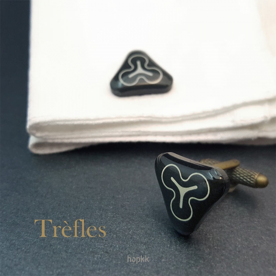 Trèfles - cufflinks - by hopkk 0