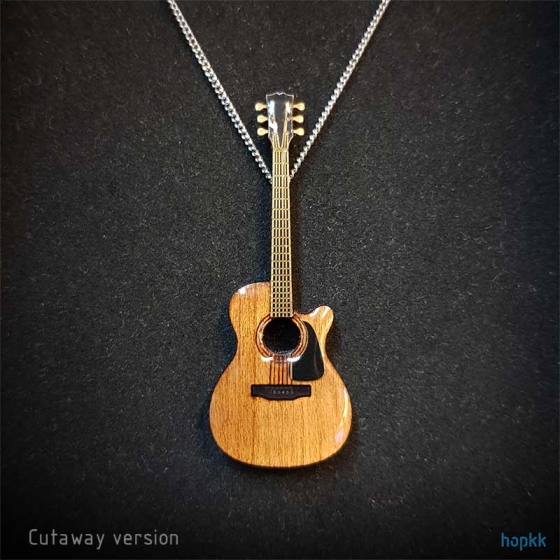 miniature acoustic guitar pendant - Non-cutaway / Cutaway 4