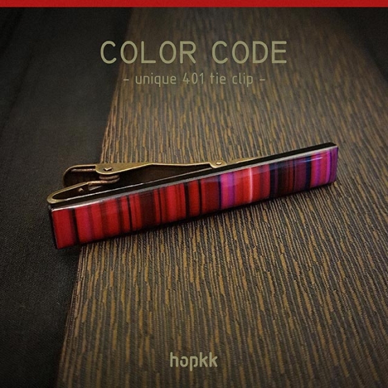 COLOR CODE Red tie clip - unique 401 0