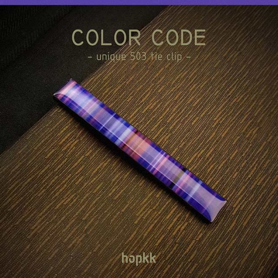 COLOR CODE Purple-blue tie clip - unique 503 1