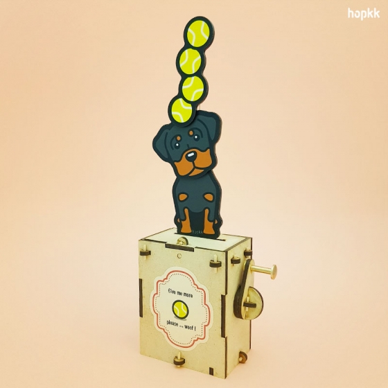 hopkkDOG - Rottweiler balancing ball automata kit (self-assembled) 0