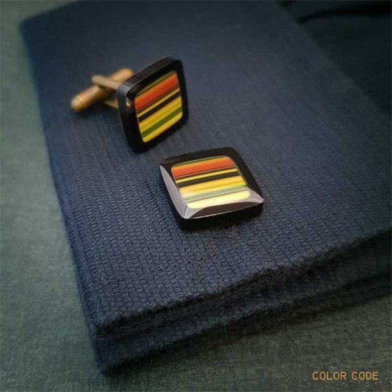 COLOR CODE yellow cuff links - unique 306 0