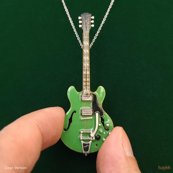 Miss you, Jack - clean version miniature guitar pendant - #02 3