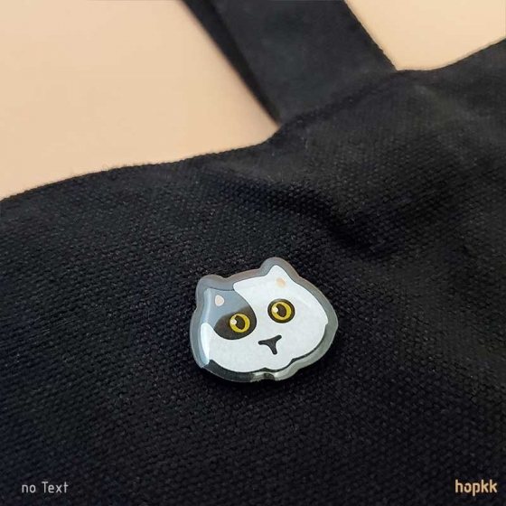 Japanese Bobtail Cat - 花花 hkmeow 02 - badge / brooch / pin 3