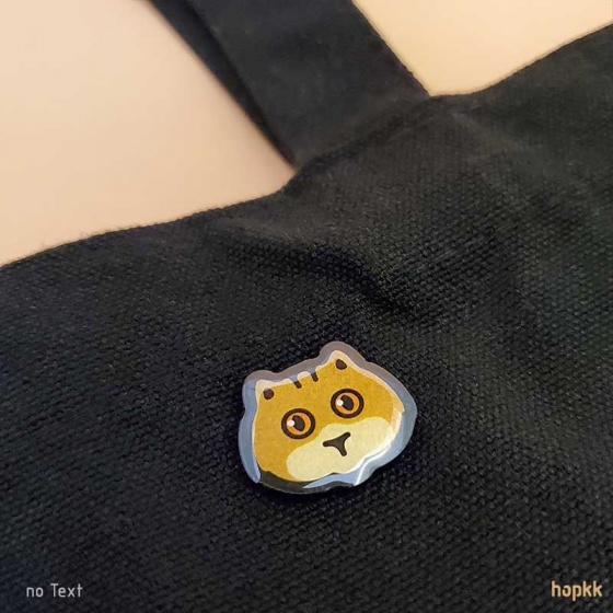 Scottish Fold Cat - 妹頭 hkmeow 08 - badge / brooch / pin 3