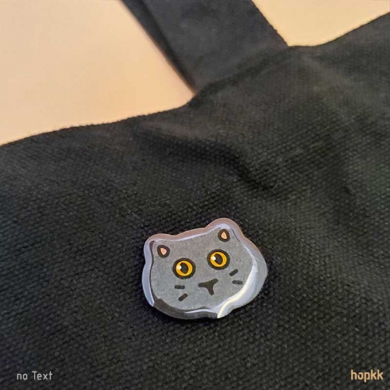 Russian Blue Cat - 螺絲釘 hkmeow 09 - badge / brooch / pin 3