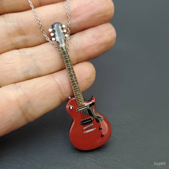 Miniature John Lennon favorite guitar pendant - Les Paul #0012 0