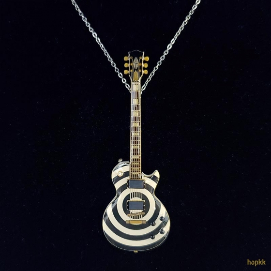 Miniature bullseye guitar pendant - Les Paul #0014 3