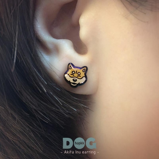 Akita Inu - hopkkDOG 2 stud earring 2