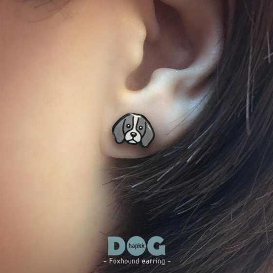 Beagles - hopkkDOG 4 stud earring 1