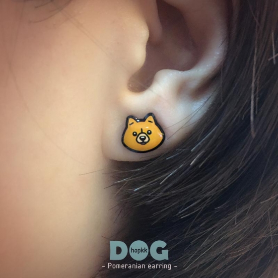 Pomeranian - hopkkDOG 39 stud earring 0