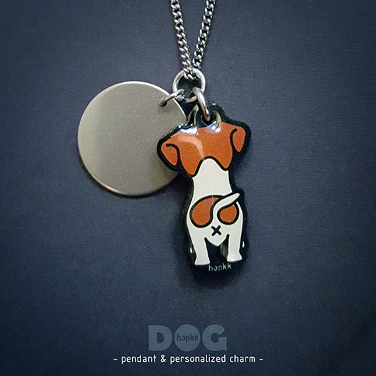 Jack Russell - hopkkDOG 29 pendant with personalized charm 0