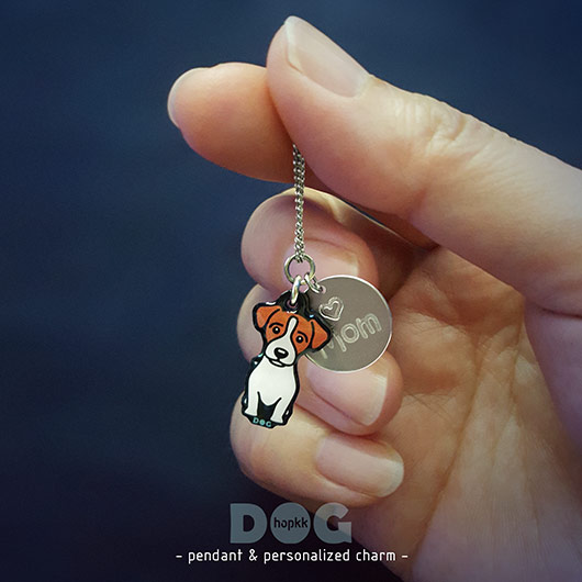 Jack Russell - hopkkDOG 29 pendant with personalized charm 1