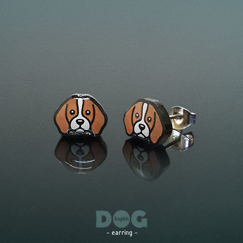 Beagles - hopkkDOG 4 stud earring 2